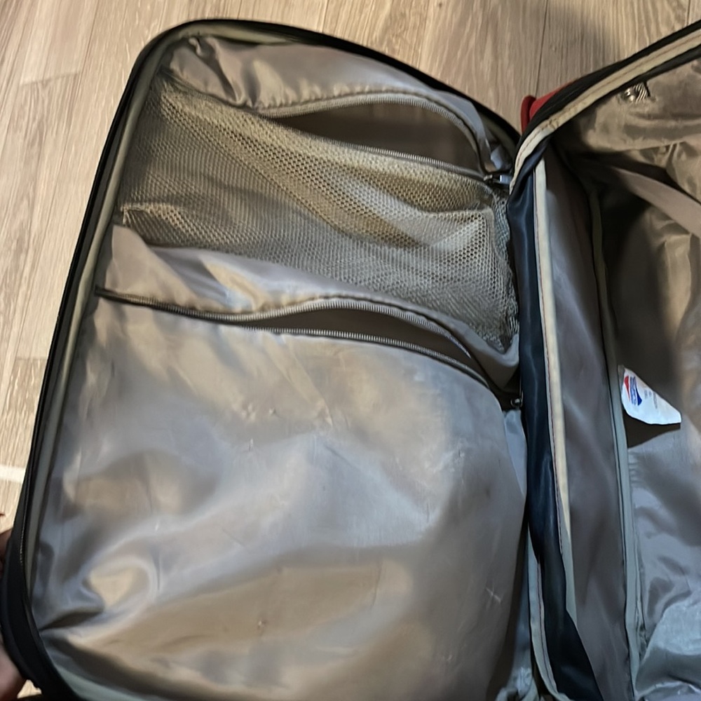 Red Soft Shell Carry On Bag With Tons Of Pockets - image 3